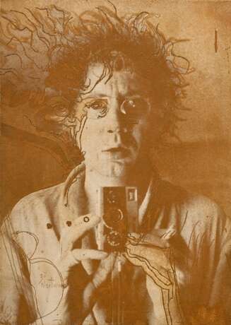 Janssen, Horst (1929-1995) "zu Nocturno (Selbst)" 1976, Radierung (Fotoätzung), 9/28, u. sign./dat./num., i.d. Platte bez., PM 30x21,2cm, BM 57x40cm, min. fleckig und Randdefekte - фото 1