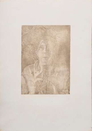 Janssen, Horst (1929-1995) "zu Nocturno (Selbst)" 1976, Radierung (Fotoätzung), 9/28, u. sign./dat./num., i.d. Platte bez., PM 30x21,2cm, BM 57x40cm, min. fleckig und Randdefekte - фото 4