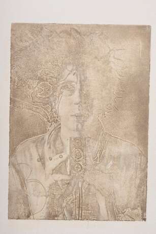 Janssen, Horst (1929-1995) "zu Nocturno (Selbst)" 1976, Radierung (Fotoätzung), 9/28, u. sign./dat./num., i.d. Platte bez., PM 30x21,2cm, BM 57x40cm, min. fleckig und Randdefekte - фото 5