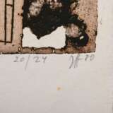 Janssen, Horst (1929-1995) "Zu Nigromontanus abgeschrieben für Ernst Jünger" 1980, Radierung, 20/24, u.r. sign./dat./num., i.d. Platte bez./dat., PM 60x49,7cm, BM 66,4x51,5cm - фото 2