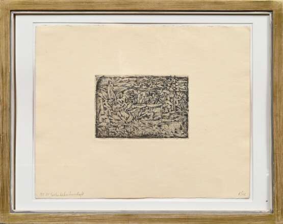 Klee, Paul (1879-1940) "Garten der Leidenschaft" 1913, Radierung, u. bez., freigestellt gerahmt, PM 9,7x14,5cm, BM 25x32,5cm (m.R. 33x43cm) - photo 3