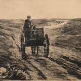 Liebermann, Max (1847-1935) "Karre in den Dünen" um 1900, Radierung, u.r. sign., Prägestempel "E.A. Seemann, Leipzig", PM 17,8x23,8cm, BM 27,2x37,4cm, leichter Lichtrand, verso Montagereste - photo 1
