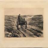 Liebermann, Max (1847-1935) "Karre in den Dünen" um 1900, Radierung, u.r. sign., Prägestempel "E.A. Seemann, Leipzig", PM 17,8x23,8cm, BM 27,2x37,4cm, leichter Lichtrand, verso Montagereste - photo 2