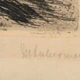 Liebermann, Max (1847-1935) "Karre in den Dünen" um 1900, Radierung, u.r. sign., Prägestempel "E.A. Seemann, Leipzig", PM 17,8x23,8cm, BM 27,2x37,4cm, leichter Lichtrand, verso Montagereste - photo 3