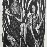 Maetzel, Emil (1877-1955) „Drei Mädchen“ 1945, Lithographie, u.l. sign., u.r. i.d. Platte sign./dat., PM 25,5x29,5cm, BM 55,5x37cm, am Rand knickspurig, Provenienz: direkt vom Künstler erworben, Sammlung Gerhard Schack, … - photo 1