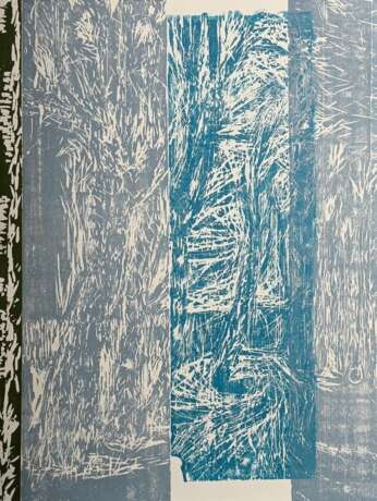 Mansen, Matthias (1958) "Berlin Tiergarten, Winter" 2006, Farbholzschnitt, sign./dat., Griffelkunst, 86x242cm (86x61 gefaltet), min. Altersspuren - photo 2
