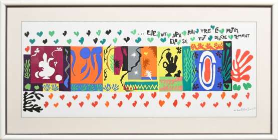 Matisse, Henri (1869-1954) "Les Mille et Une Nuit" (1001 Nacht) 1950, Farblithographie, u.r. i.d. Platte sign./dat., 47,5x117,5cm (m.R. 71x139,5cm) - Foto 2