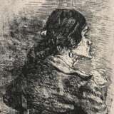 Meidner, Ludwig (1884-1966) "Tanja im Profil", Radierung, u.r. sign., PM 26,6x19,8cm, BM 40x30cm - Foto 1