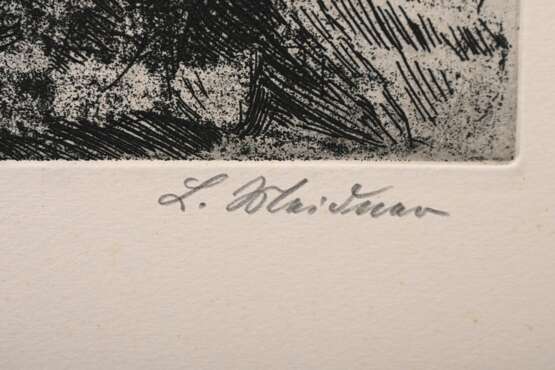 Meidner, Ludwig (1884-1966) "Tanja im Profil", Radierung, u.r. sign., PM 26,6x19,8cm, BM 40x30cm - Foto 3