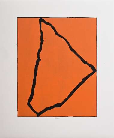 Noel, Martin (1956-2010) "Romario" 1994, Farbholzschnitt, u. sign., Griffelkunst, PM 50,6x40,3cm, BM 70x60cm - Foto 2