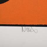 Noel, Martin (1956-2010) "Romario" 1994, Farbholzschnitt, u. sign., Griffelkunst, PM 50,6x40,3cm, BM 70x60cm - Foto 3