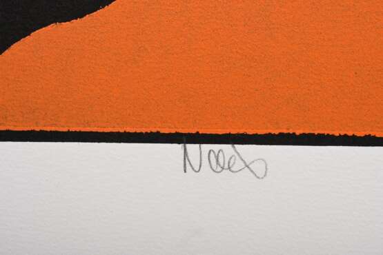 Noel, Martin (1956-2010) "Romario" 1994, Farbholzschnitt, u. sign., Griffelkunst, PM 50,6x40,3cm, BM 70x60cm - Foto 3