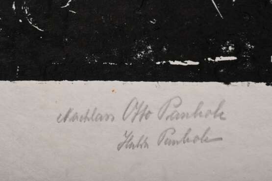 Pankok, Otto (1893-1966) "Eule", Holzschnitt, u.r. Nachlasssign., PM ca. 52x29cm, BM 76,5x57cm - фото 3