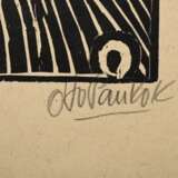 Pankok, Otto (1893-1966) "Gorki" 1947, Holzschnitt, u.r. sign., PM 30x14,8cm, BM 50,2x34,8cm - photo 3
