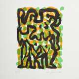 Penck, A.R. (1939-2017) “Sternzeichen Zwilling” 1995, Farbradierung, 7/60, u. sign./num., freigestellt gerahmt, PM 39,5x29,8cm, BM 65x50cm (m.R. 84,5x69,5cm), min. fleckig - фото 2