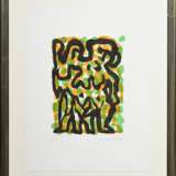Penck, A.R. (1939-2017) “Sternzeichen Zwilling” 1995, Farbradierung, 7/60, u. sign./num., freigestellt gerahmt, PM 39,5x29,8cm, BM 65x50cm (m.R. 84,5x69,5cm), min. fleckig - фото 3