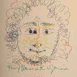 Picasso, Pablo (1881-1973) "Pour l'Université de Genéve" 1967, Farblithographie, i.d. Platte sign./dat./bez., PM 39,8x33,4cm, BM 65,5x48,2cm, verso Montagereste, leichte Altersspuren - фото 1