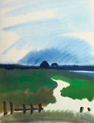Sprotte, Siegward (1913-2004) &quot;Kampen&quot; 1986, Farblithographie, e.a., u. sign./dat./bez., PM 65x49,5cm, BM 77,5x60cm, leicht fleckig