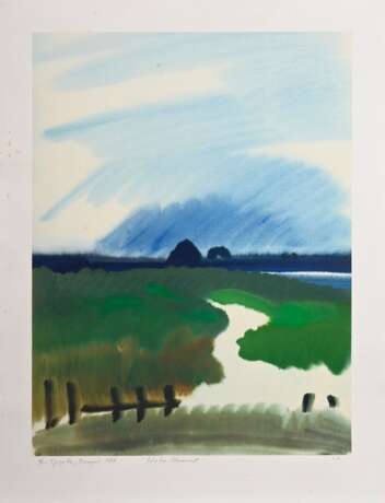 Sprotte, Siegward (1913-2004) "Kampen" 1986, Farblithographie, e.a., u. sign./dat./bez., PM 65x49,5cm, BM 77,5x60cm, leicht fleckig - photo 2