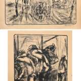 2 Steinhagen, Heinrich (1880-1948) "Fischer" und "Heuwagen", Lithographien, je Proben, je u.l. sign., u.r. bez., je i.d. Platte monogr., PM 41x31/40,3x55cm, leichte Altersspuren und Defekte - photo 1