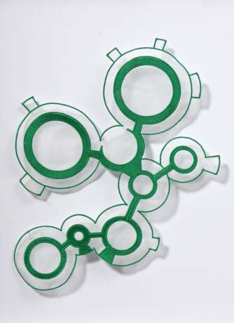 Streyl, Annette (*1968) "Forms of Constraint - Female Prison Iceland" 2014/2015, Stickerei auf Organza/Seide, 3/10, verso bez./num. und Klebeetikett "Galerie Levy/ Hamburg", ca. 34x27cm (m.R. 54,5x54,… - photo 1