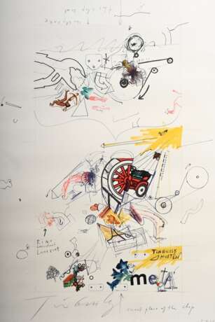 Tinguely, Jean (1925-1991) "Meta" 1977, Farbserigraphie 271/500, u.r. num., u.l. sign., 69x49cm (m.R. 71,5x51,5cm) - Foto 1