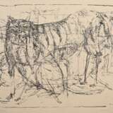 Thompson, Mildred (1936-2003) "Katze" 1959, Lithographie, 3/10, u. sign./dat./num./gewidmet, PM 38x48,5cm, BM 54x75,5cm, Randdefekte, im Randbereich leicht fleckig - Foto 1