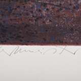 Werkmeister, Wolfgang (*1941) "Berbersiedlung im Hohen Atlas" 1987, Farbradierung, 5/180, u. sign./dat./num./betit., nicht im WVZ, PM 32,8x45cm, BM 49,5x64,5cm - Foto 3