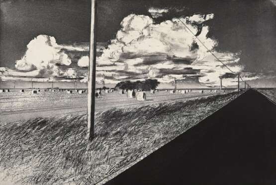 Werkmeister, Wolfgang (*1941) "Abendwolken" 1997, Radierung, 6/85, u. sign./dat./num./betit., u.r. Trockenstempel, WVZ 505, PM 38,7x57cm, BM 59,5x78,5cm - photo 1