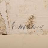 Wohlwill, Gretchen (1878-1962) "Blinde", wohl Linolschnitt, u.r. 2x sign., im Passepartout montiert, BM 44,5x35cm (m.PP. 48x43cm), div. Defekte - Foto 3
