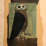 Wunderlich, Paul (1927-2010) „Kauz“ 1955, Farbholzschnitt, u.r. sign., u.l. sign./dat./gewidmet, PM ca. 48,5x34cm, leicht vergilbt und knickspurig, Provenienz: Nachlass Anne Tügel - photo 1