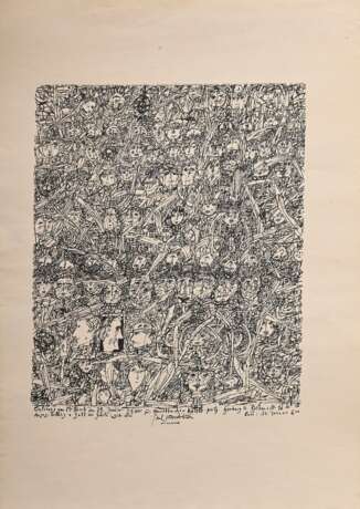 Wunderlich, Paul (1927-2010) "Hausabbruchs-Bottle-Party (Rathausstr. 16)", Lithographie, u. i.d. Platte sign., PM 50,5x40cm, BM 75,2x53,5cm, min. Altersspuren, Provenienz: Nachlass Anne Tügel - photo 2