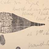 Wunderlich, Paul (1927-2010) "Tanzende (mit Fingerabdrücken)", Holzschnitt, u.r. sign., seitl. bez., 12,8x22,5cm, fleckig, Provenienz: Nachlass Anne Tügel - photo 2
