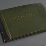 Reise-Fotoalbum "Spitzbergen Reise auf der MS Monte Olivia, 1928" mit ca. 130 s/w Fotografien (versch. Größen), dazu Land-, See- und Ansichtskarten, Menükarten, Werbeprospekte, Taufschein und getrocknete, einge… - фото 8