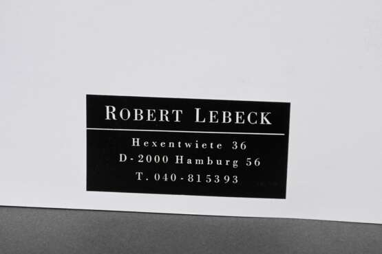 Lebeck, Robert (1929-2014) "Horst Janssen" 1980, Fotographie, verso sign./dat./bez. und Klebeetikett, PM 24,8x36,8cm, BM 30,7x40,4cm, Ränder leicht gewellt, kleiner Defekt, dazu: Fotographie "Horst Janssen… - фото 5