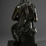 Große Grand Tour Souvenir Bronze Figur „Mose“ nach Michelangelo, auf eckigem Postament (21x26cm), Guss "G. Nisini - Roma", um 1880, H. 54cm - photo 3