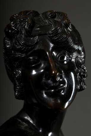 Stuck, Franz v. (1863-1928) "Tänzerin" 1897/1898, Bronze dunkel patiniert, vorne an der Plinthe sign. "Franz von Stuck", verso "Guss C. Leyrer München", nach 1906, H. ca. 63cm - photo 5