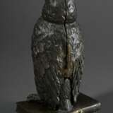 Herrenkabinett Bronze Figur „Eule und weiblicher Akt“, um 1900, H. 19,6cm, verso durchbohrt, Scharnierdefekt, berieben - Foto 3