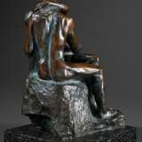 Rodin, Auguste (1840-1917) "Der Kuss", Bronze patiniert, 42/499, Nachguss Royal Art Galerie, H. 26,6cm (m. Sockel) - photo 4