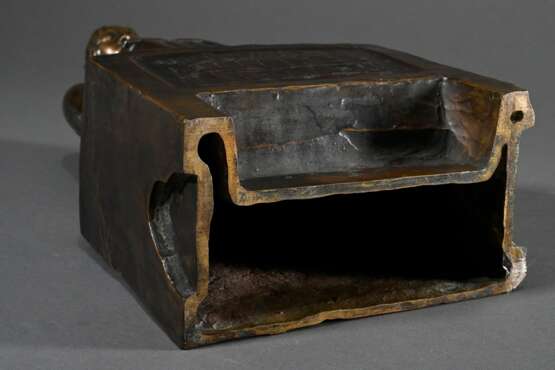 Barlach, Ernst (1870-1938) "Lesender Klosterschüler" 1930, Bronze patiniert, 2/12, verso sign./num. und Gießerstempel "H. Noack Berlin", Ausführung später, H. 48cm, leicht berieben und Kratzer - photo 6