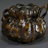 Maurel, Louis Eugène (1880-1941) Vase "Kapuzinerkresse", um 1905, Bronze mit Metalleinsatz, sign., Boden eingeschraubt, H. 10cm - photo 1