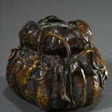 Maurel, Louis Eugène (1880-1941) Vase "Kapuzinerkresse", um 1905, Bronze mit Metalleinsatz, sign., Boden eingeschraubt, H. 10cm - photo 3