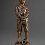 Anfrie, Charles (1833-1905) „La cruche cassée“ (Kleiner Junge mit zerbrochenem Krug), Bronze patiniert, a. Sockel bez., H. 26,5cm - photo 1