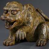 Steinzeug Okimono „Sitzender Tiger“, braun-gelb glasiert, wohl Takatori, 19.Jh., 16x15,5x26,2cm, Vgl.: F. X. Peintinger, Drachenkralle und Rattenschwanz, MK&G Hamburg 2000, Nr. 67 - photo 2