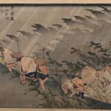 Hiroshige (1797-1858) "Shôno - Hakuu" (Shôno - Strömender Regen), Farbholzschitt, sign. Hiroshige ga, Station 46 aus der Serie Tôkaidô gojûsan tsugi no uchi (Von den 53 Stationen des Tôkaidô), Verleger Takenouc… - photo 1