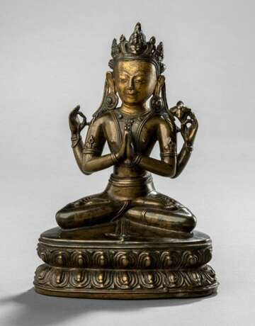 Avalokiteshavara Shadakshari auf einem Lotos - photo 1