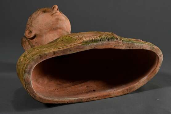 2 Diverse Terracotta Gartenplastiken: Fritz Kochendörfer (1871-1924) Büste "Dame nach Renaissance Vorbild", verso gestempelt (H. 45cm) und "Stehender weiblicher Akt" in Botero Art, verso gestempelt &… - photo 5