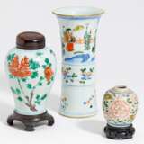 Gu-Vase und zwei kleine Vasen - Foto 1