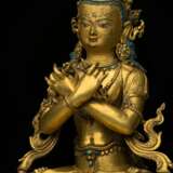 Feine feuervergoldete Bronze des Vajradhara auf einem Lotos - фото 3