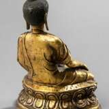 Feuervergoldete Bronze des Buddha Shakyamuni - Foto 2